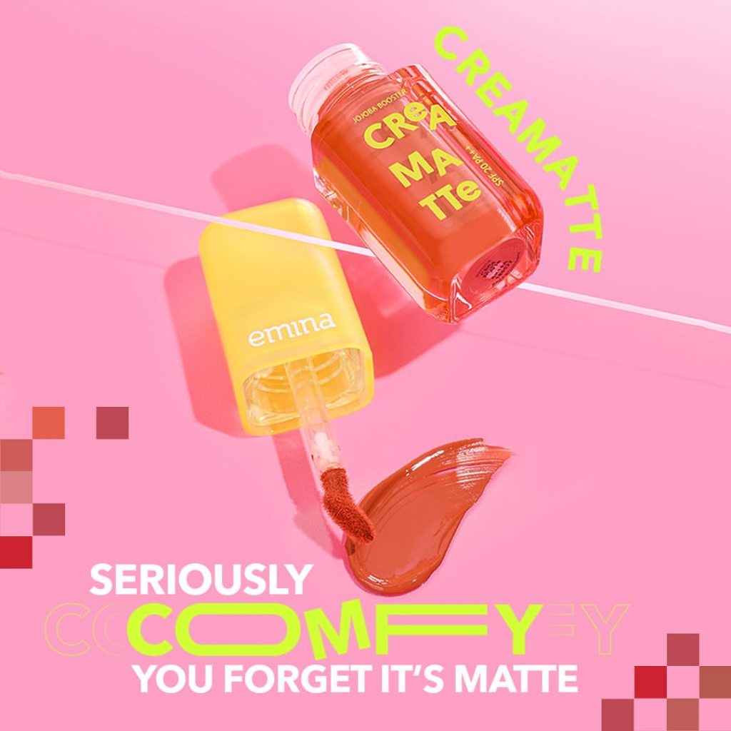 NEW GLAM - Emina Creamatte 4 g Comfily Matte 9x Moist Boost - Matte Lip Cream - Lipstik Emina