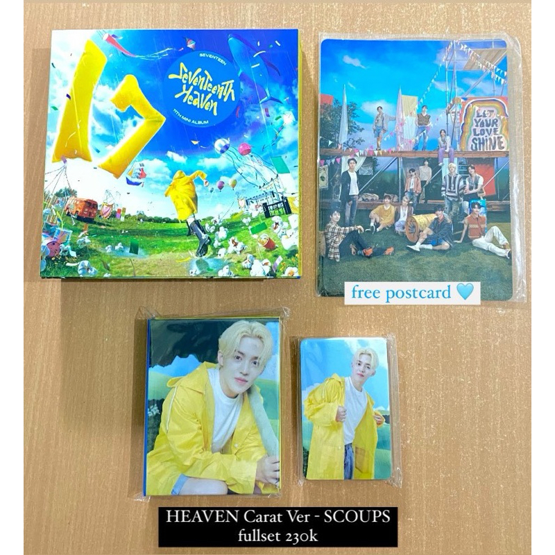 SEVENTEENTH HEAVEN 'CARAT VER' Seventeen 11th Mini Album scoups jeonghan wonwoo hoshi