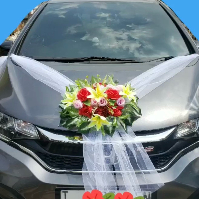 buket bunga mobil pengantin