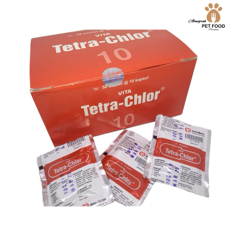 Medion Vita Tetra Chlor Obat Ayam Crd Snot Pilek Ngorok Isi 10 Tablet Tetra Chlor Antibiotik Multivi