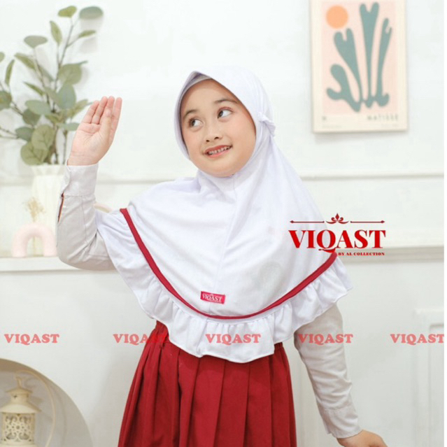 Hijab Anak sekolah Gladis 6-10 Tahun Kaos Pe premium Jilbab instan Anak Putih Kerudung Anak perempua