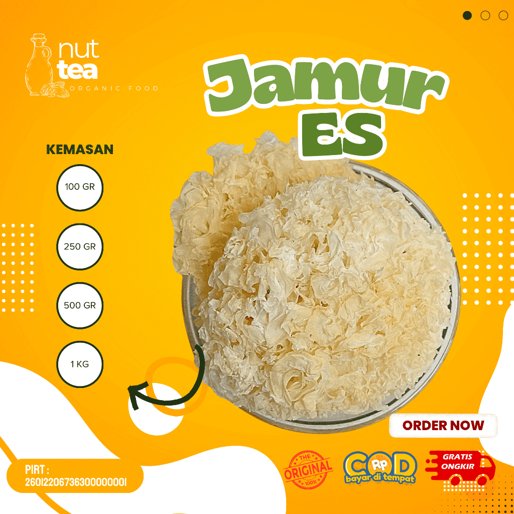 

Jamur Es 500gr - Snow White Fungus (Bai Mu Er) / Jamur Salju / Jamur Putih
