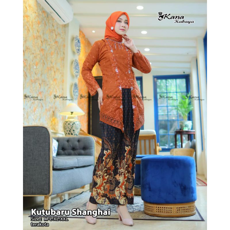 setelan kebaya kutubaru hijab/kebaya wisuda terbaru/kebaya Kartini/kebaya modern