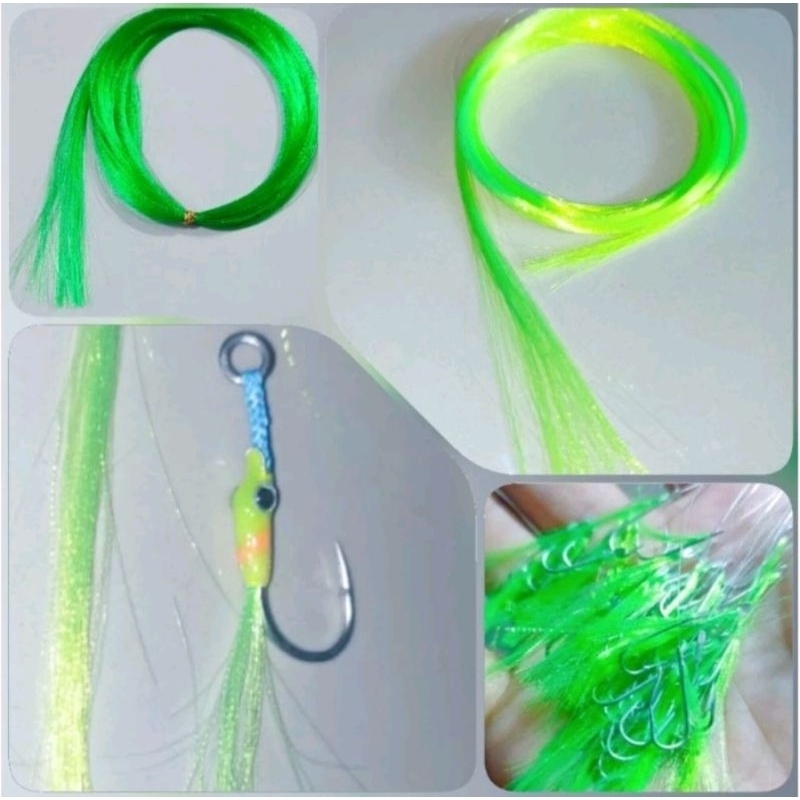 Serat sutra umpan pancing 120cm Kain Sabiki Kain umpan