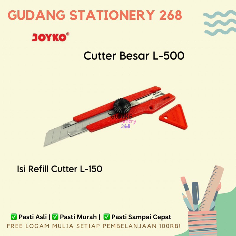 

Cutter JOYKO Kecil A-300 / Cutter JOYKO MENKO Besar L-500 / Kater JOYKO MENKO Kecil Besar