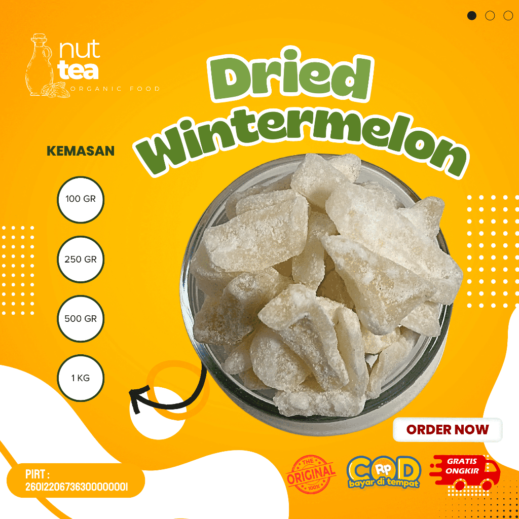 

Dried Wintermelon 500gr - Kundur Manis (Tangkua) / Tangkwe / Beligo