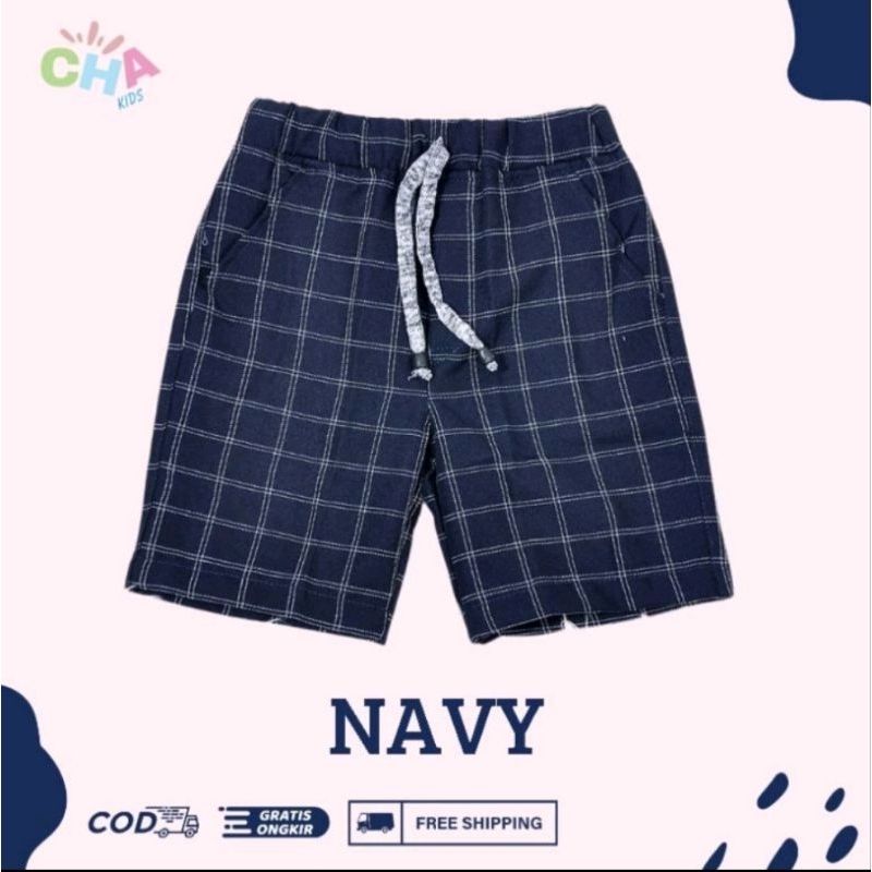 Celana Kotak-kotak Tartan Pendek Anak Laki-Laki/Perempuan Unisex/celana pendek anak cowok umur 11 12