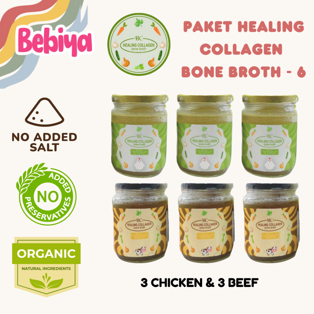 

Paket Bundling Isi 3 Healing Collagen Bone Broth Chicken & Beef 200 ml Kaldu Tulang Ayam & Sapi MPASI Anti GTM BB Booster Anak