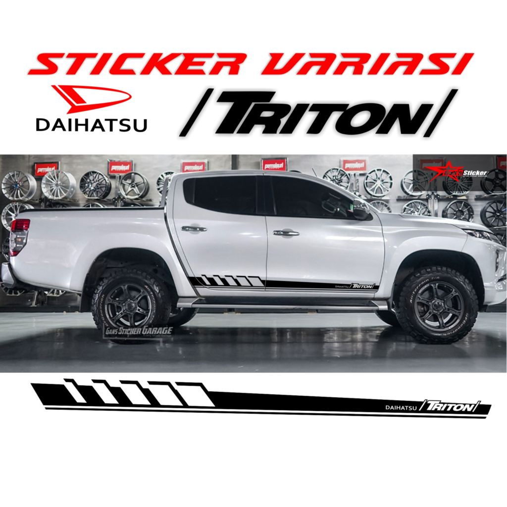 STICKER MITSUBISHI TRITON AKSESORIS MITSUBISHI TRITON 2023 2024