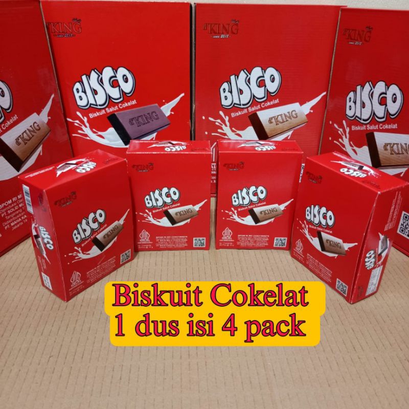 

d'KING Coklat Bisko 1 Kardus isi 4 Pack/Cokelat Hitam Manis