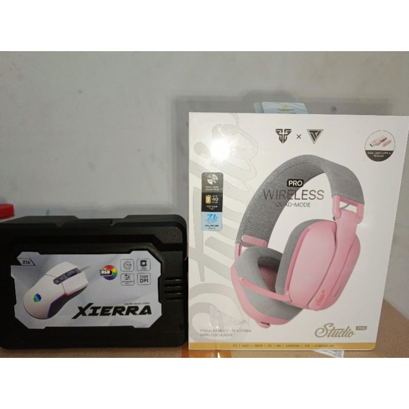 Fantech studio pro WHG-03 Quad mode headset gaming dan rexus x16 Sierra gaming mouse