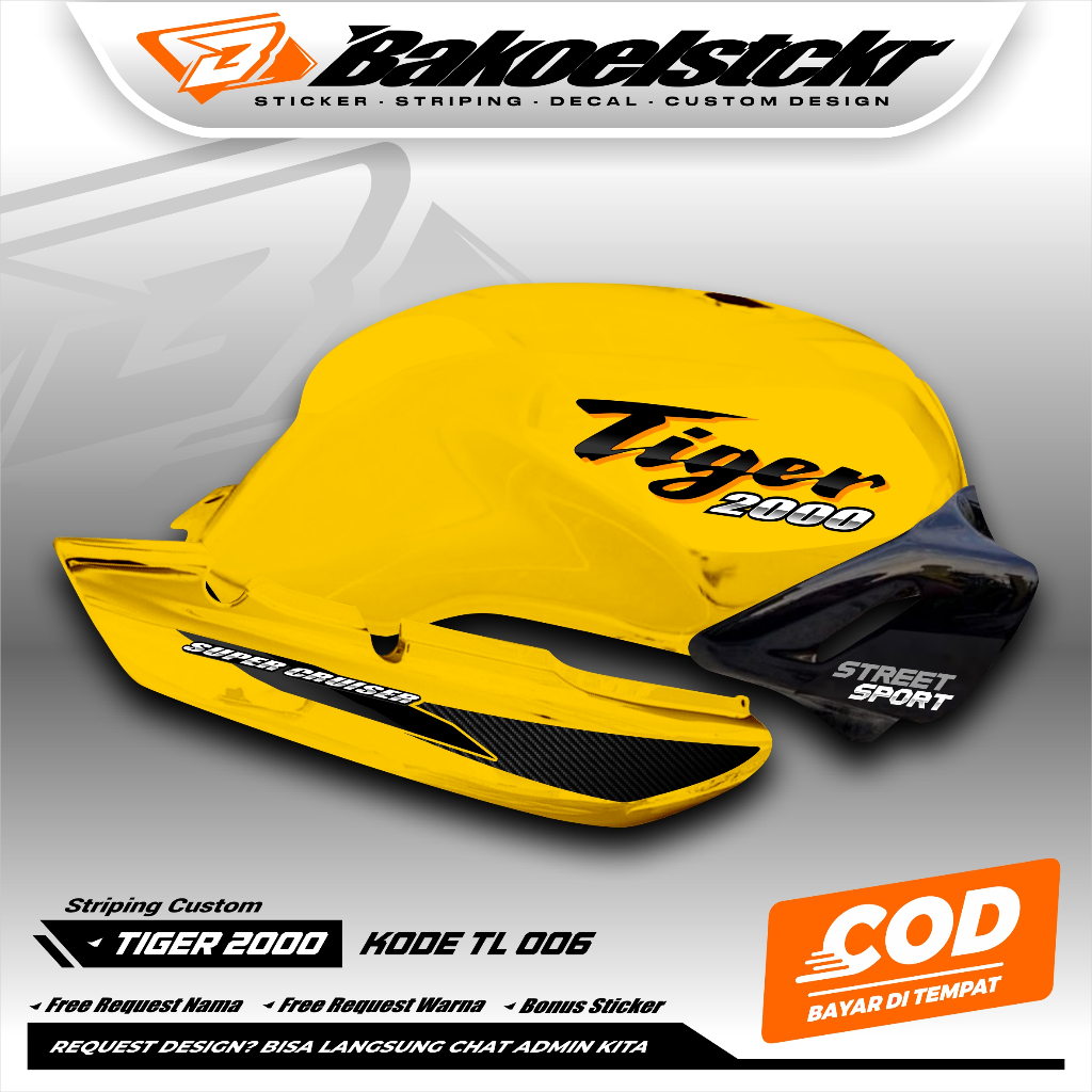 STRIPING TIGER 2000 CUSTOM VARIASI- STRIPING TIGER 2000 MOTIF CARBON - STRIPING CUSTOM