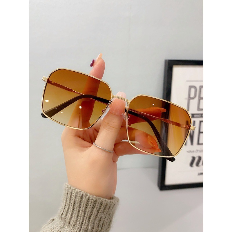 BARU-Kacamata Baca Plus Pria dan Wanita Bingkai Besi Warna Rose Gold Model Kotak Plus +1.00 sd +3.00