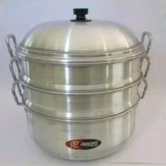 Maspion Panci Langseng Serbaguna Klakat Steamer Jawa 40,36 33 cm Susun 3 Alumunium