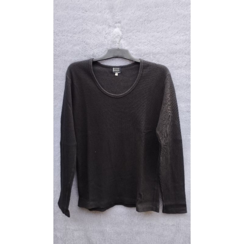 PRELOVED - Kaos Lengan Panjang  Pria  Waffle T-Shirt TAKEO KIKUCHI