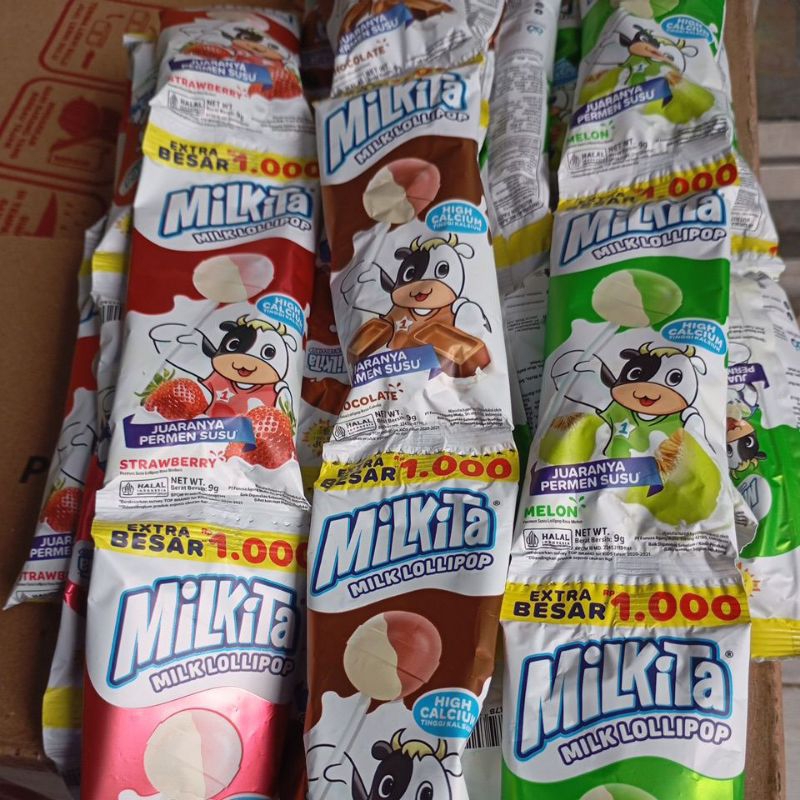 

milkita permen lolipop renteng isi 10