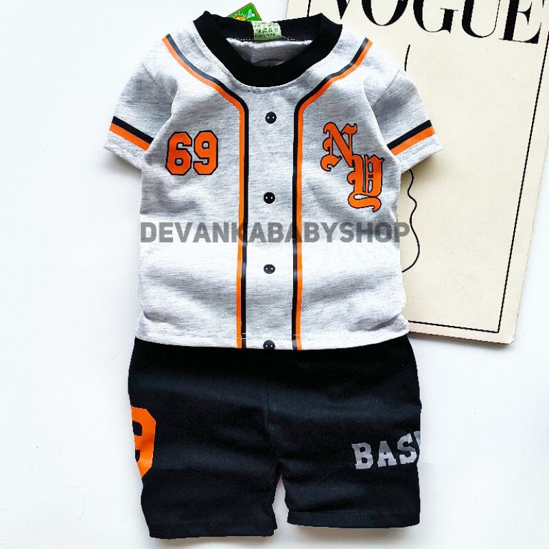 BAJU ANAK LAKI LAKI SETELAN BASEBALL ANAK COWOK UNTUK UMUR 1-10 TAHUN