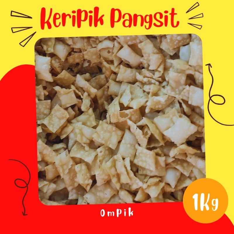 

KERIPIK PANGSIT OMPIK MINI 1Kg, Daun Jeruk, Balado, Pedas Manis DLL