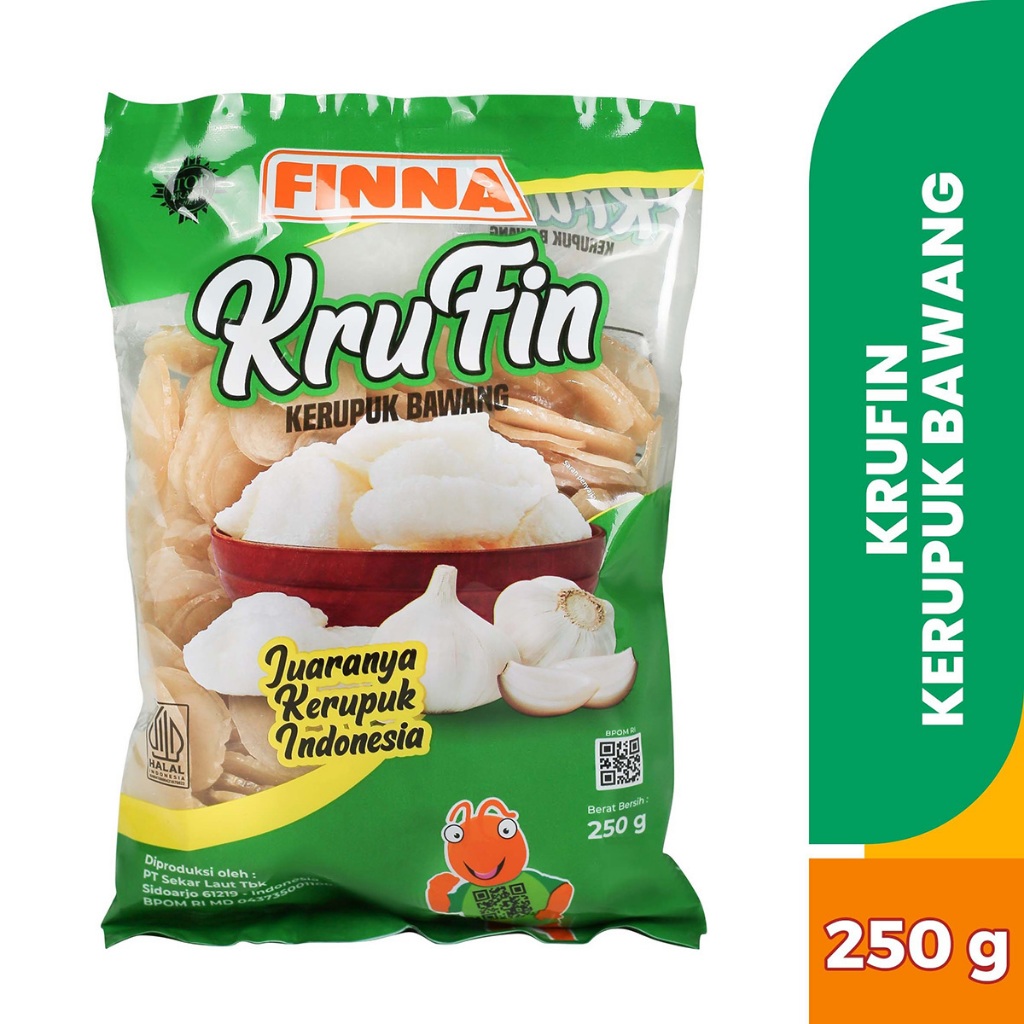 

Kerupuk Finna Krufin Bawang, Udang 250 Gram