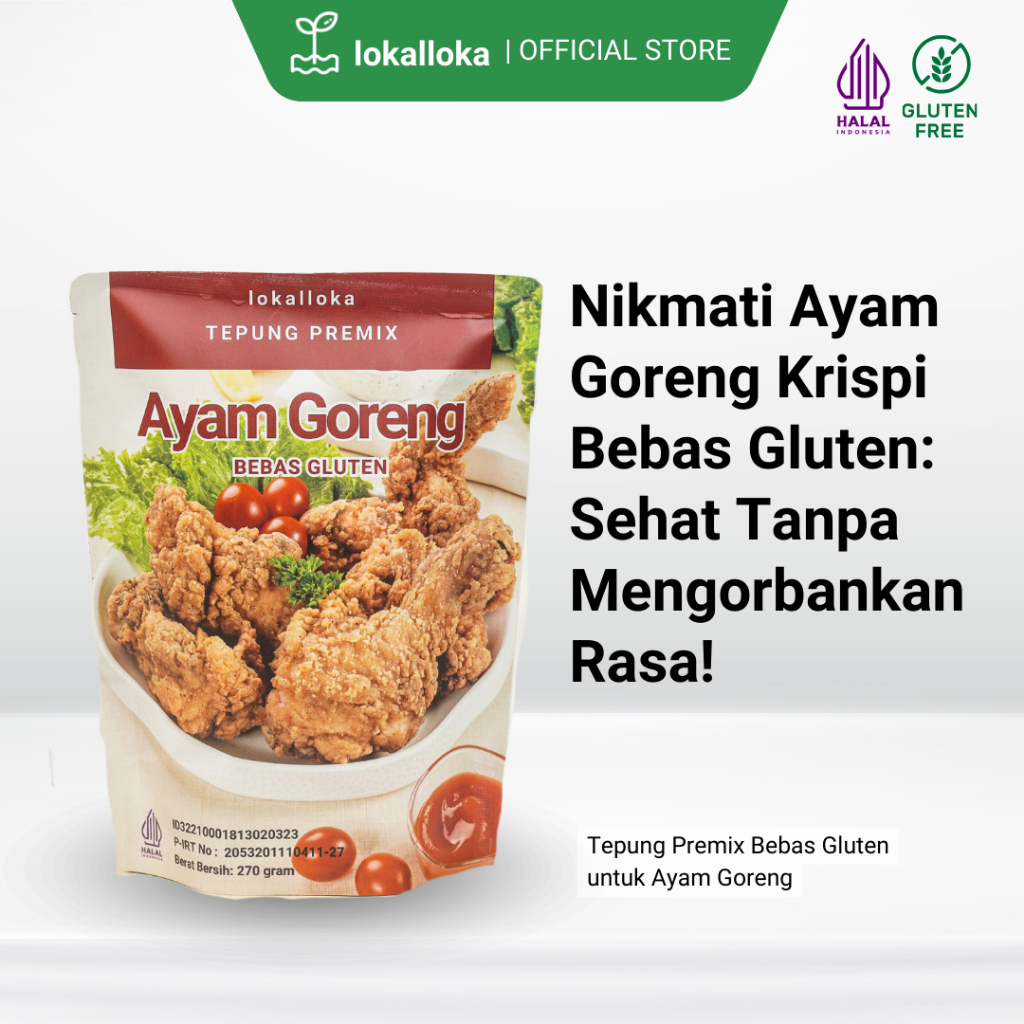 

Tepung Premix Ayam Goreng Crispy Bebas Gluten