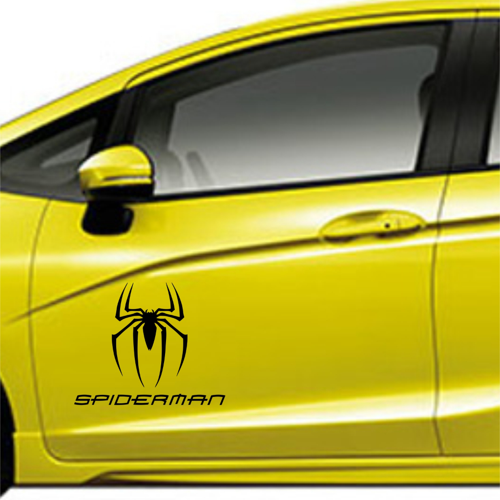 CUTTING STICKER MOBIL SPIDERMAN STIKER PINTU MOBIL BERKUALITAS