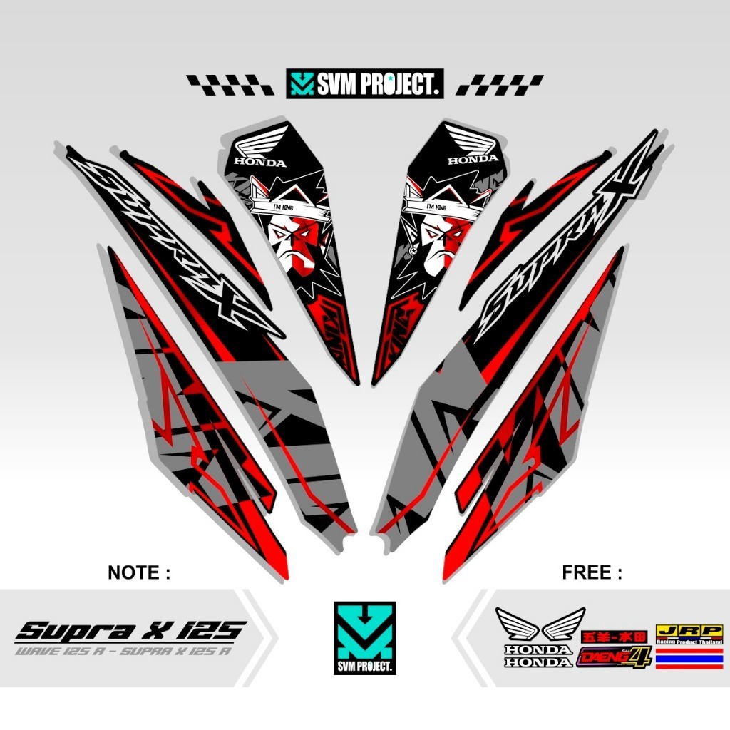 STRIPING SUPRA X 125 D NEW MOTIF 59 / SUPRA BATMAN / STIKER SUPRA X 125 / STICKER / SUPRA-X 125 D / 