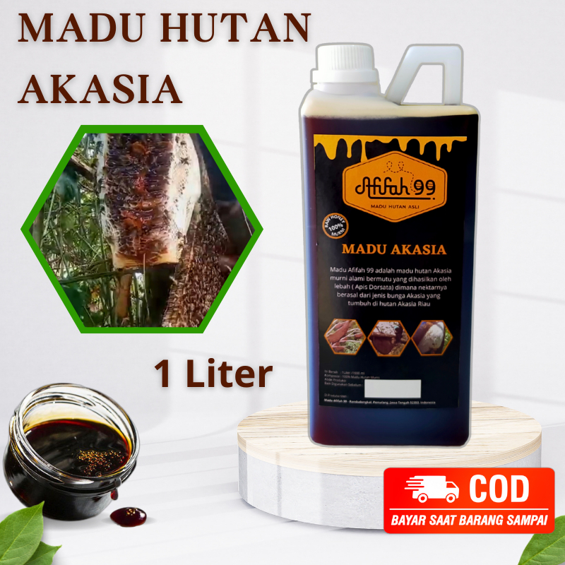 

Madu Hutan Akasia Afifah 99 1Liter (1000 ml) Madu Hutan Asli Murni