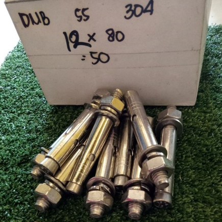 Dynabolt SS304 M12X80 /Baut Beton/Dinabol SS304 M12X80/Dinabolt