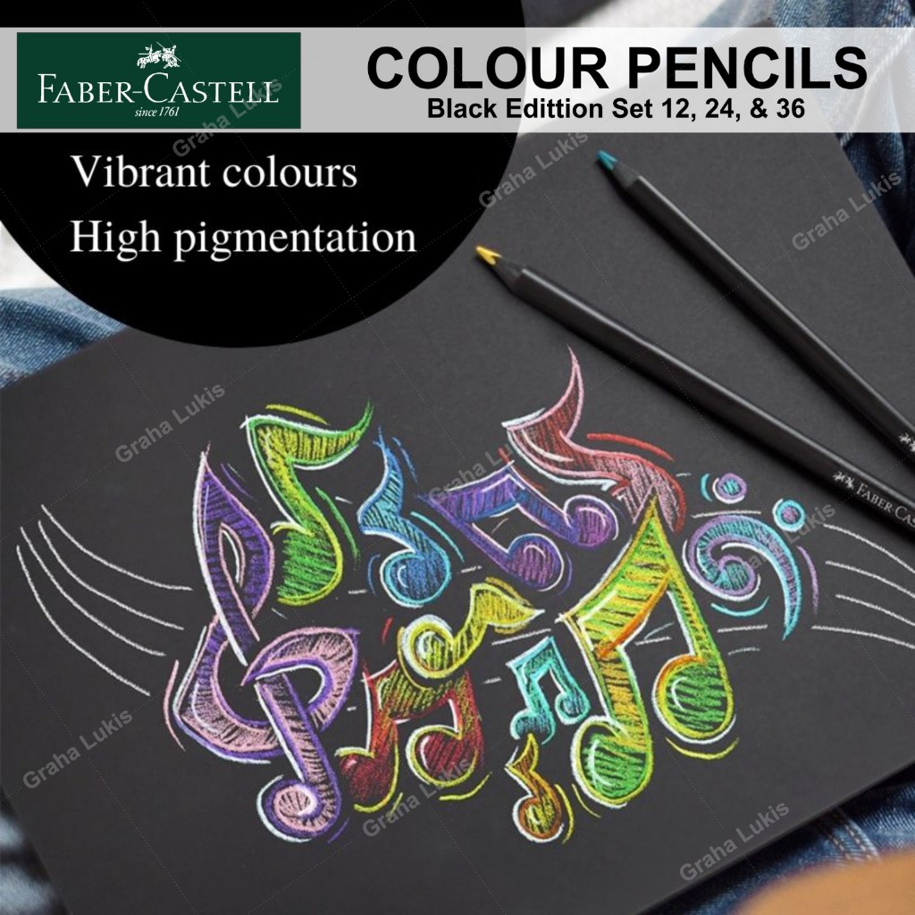 

RK Faber Castell Black Edition Colour Pencil Set 12 / 24 / 36 - Pensil Warna