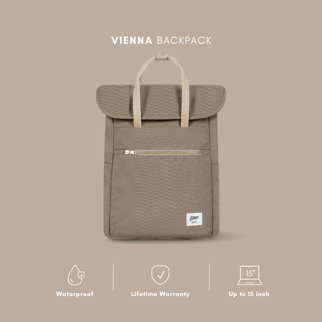 Bigmo Tas Ransel Wanita Water Resistant Water Proof Vienna Grey