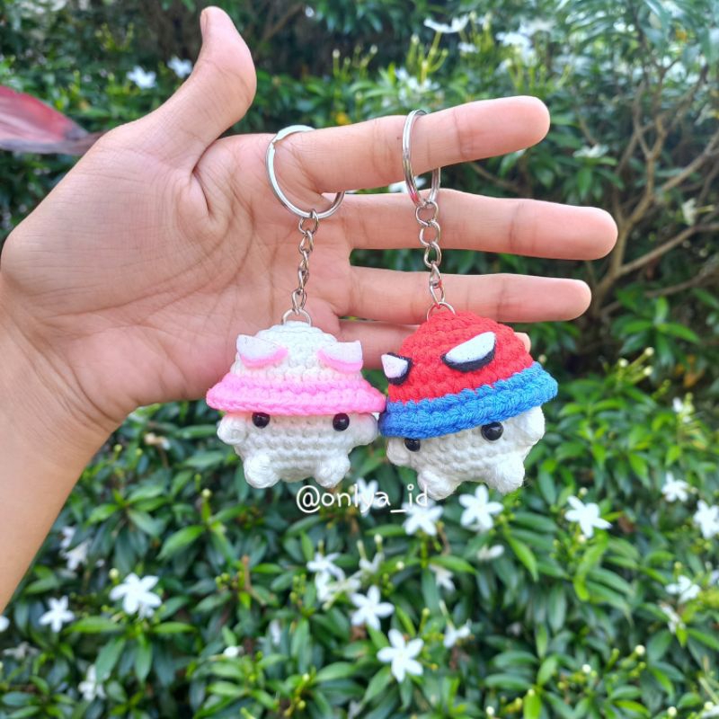 gantungan kunci couple / spiderman & spidergirl / couple amigurumi