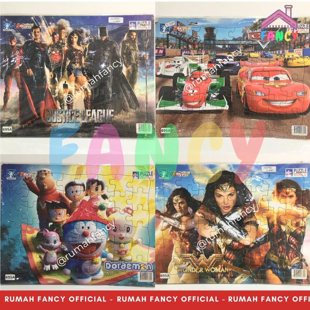 PUZZLE KNOB / Mainan Edukasi Kayu PUZZLE KAYU 695A UK. SEDANG, KECIL PREMIUM Kartun dan Live Karakte