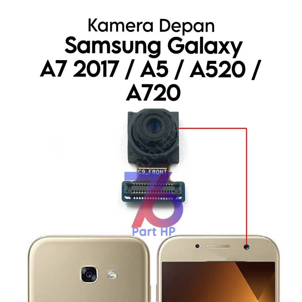 Kamera Depan Samsung Galaxy A520 - A5 2017 / SM-A520F / SM-A520F / SM-A520K / SM-A520L / SM-A520S / 