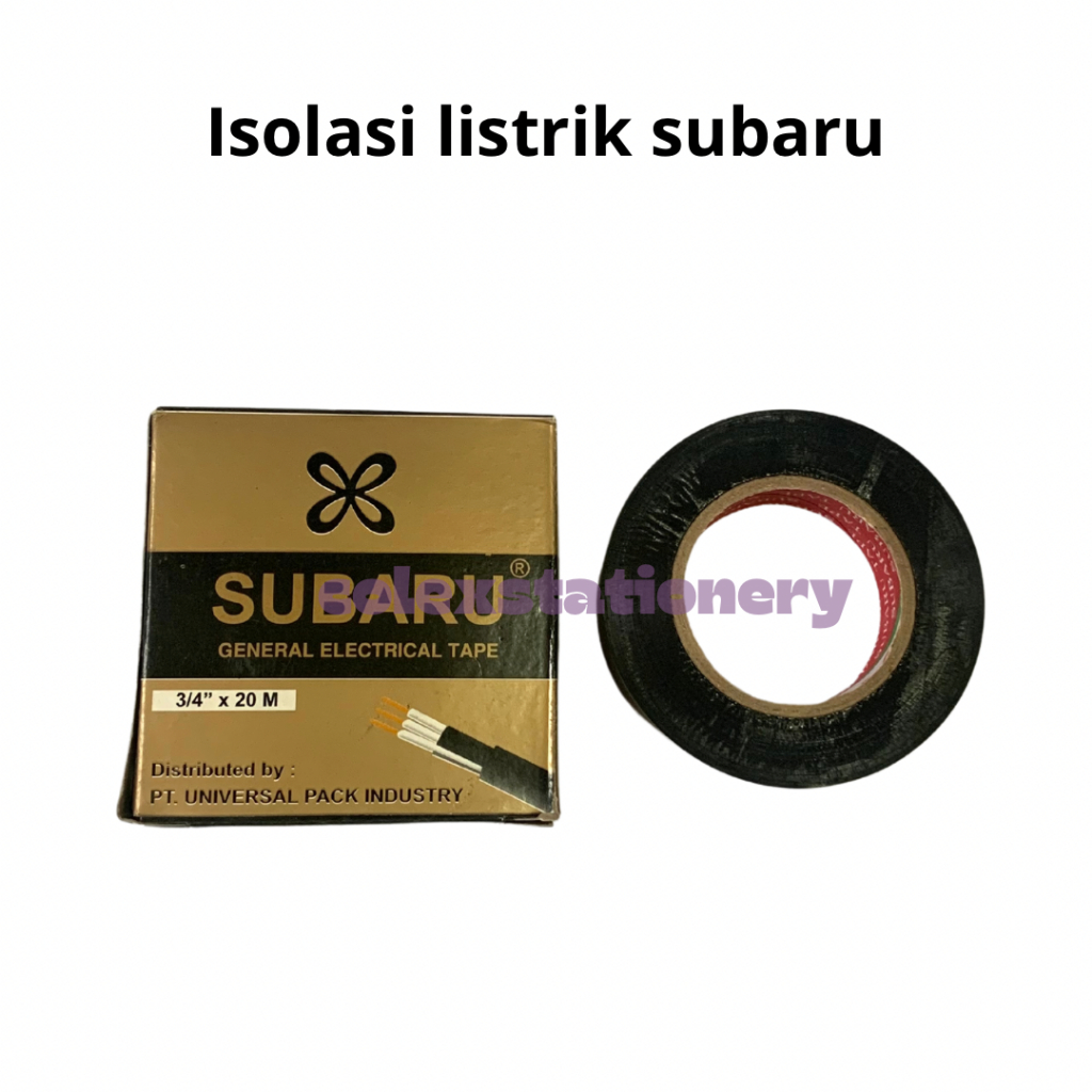 

Isolasi / Selotip Kabel Listrik Warna Hitam Ukuran 3/4" x 20M Subaru