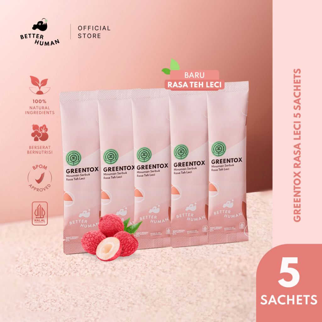 

Better Human Greentox Rasa Teh Leci Trial Pack - 5 Sachet