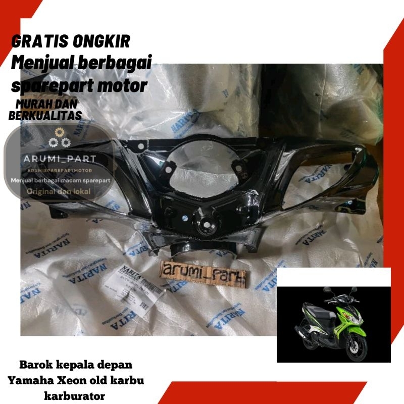 Cover batok kepala depan Yamaha Xeon old karbu karbulator Hitam
