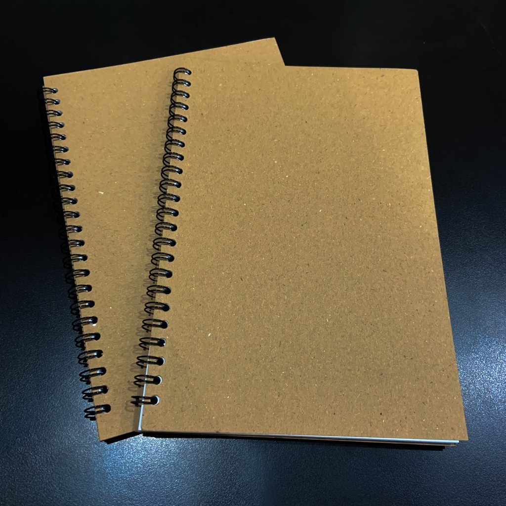 

Basic White Paper Kraft Spiral Notebook A5 Blank Grid Dotted Ruled Buku Catatan Spiral