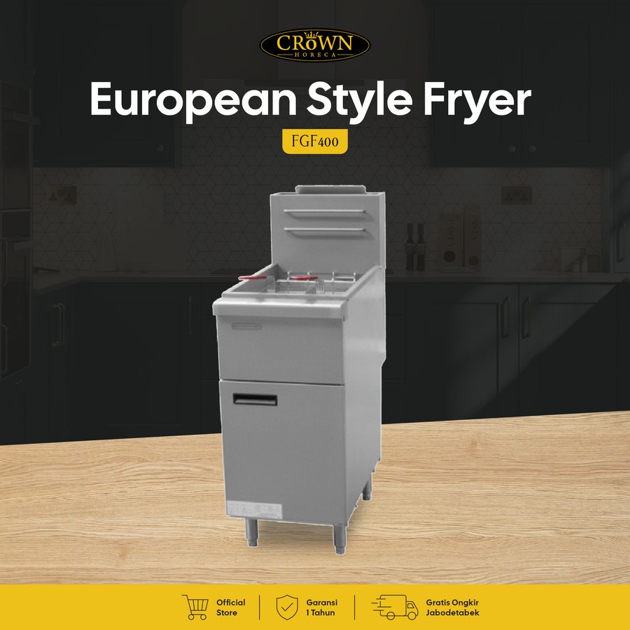 Standing Gas Deep Fryer FGF 400 Crown Horeca