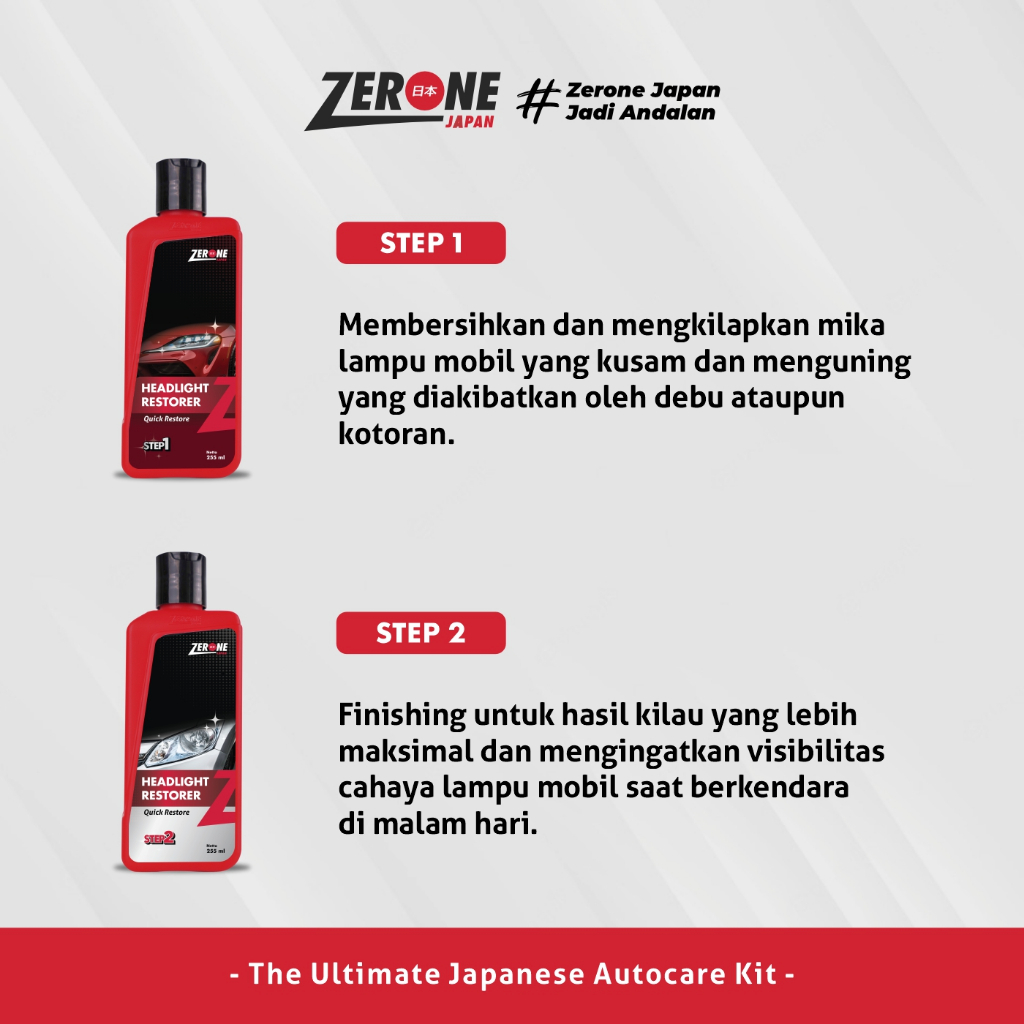 TUI PAKET Zerone Headlht Rer Pembersih Kaca Lampu Mobil Pembersih Mika Lampu Mobil Ampuh