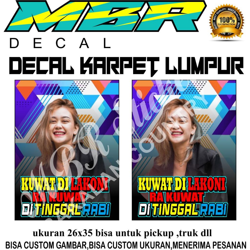 STIKER KATA KATA,STIKER CEWEK VECTOR,STIKER KARPET LUMPUR,DECAL KARPET LUMPUR PREMIUM