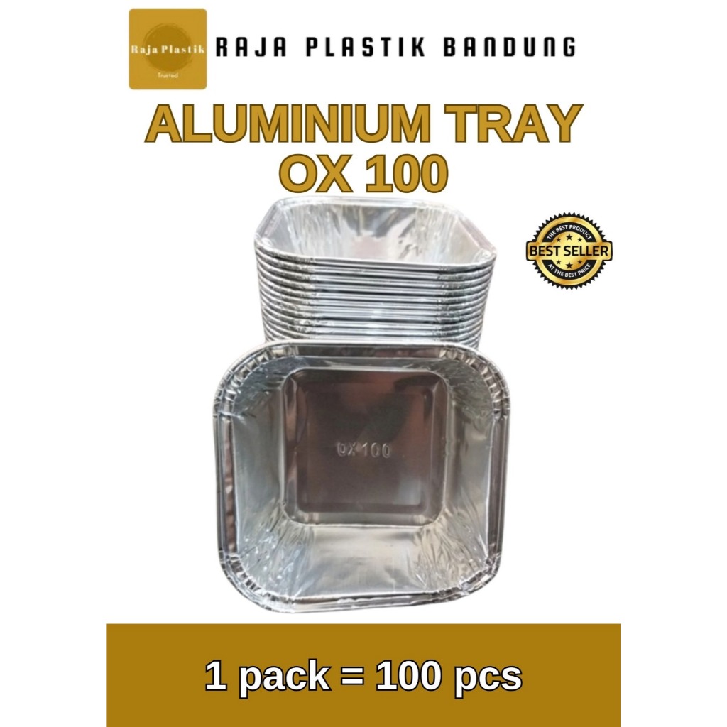 OLIV ALUMINIUM FOIL CUP I ALUMINIUM FOIL TRAY I AlumInium foil + Tutup I KOTAK ALUMINIUM I Uk. OX