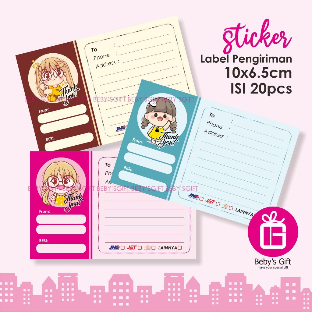 

Sticker Label Alamat Pengiriman Olshop Stiker Form Online Shop
