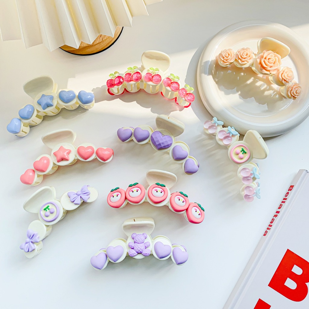 Macaron hair clip shark clip women's hair clip dopamine hair accessory hair clip