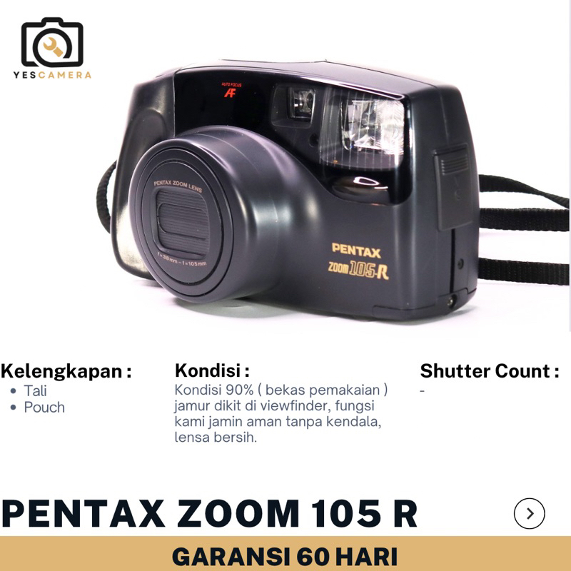 Pentax Zoom 105 R Bergaransi 2bulan Kamera Analog Isi Roll Film