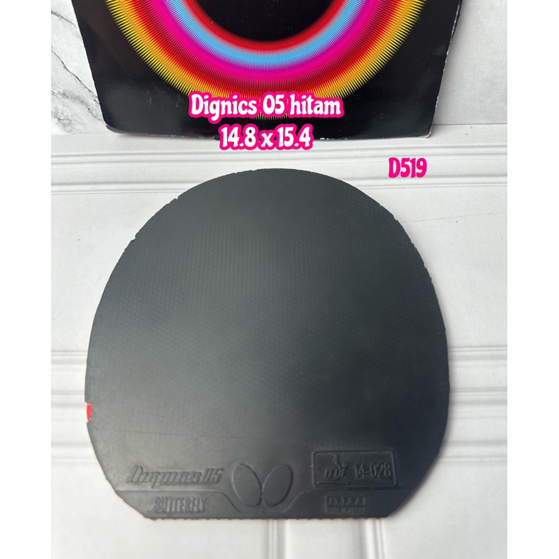 SECOND BUTTERFLY DIGNICS 05 HITAM KARET BET BAD BAT PINGPONG TENIS MEJA KONDISI MULUS ORIGINAL MARKE
