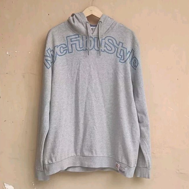Hoodie Fubu y2k streetwear vintage grey
