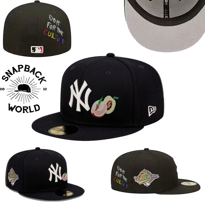 Topi Snapback culture NY world series fitted hat