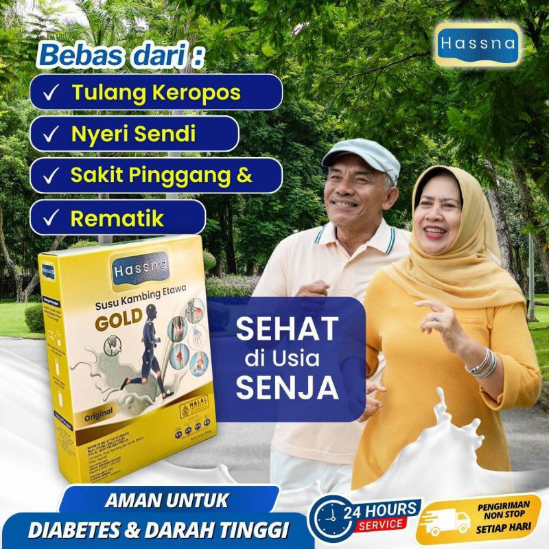 

HASSNA SUSU KAMBING ETAWA GOLD UNTUK TULANG & SENDI 200 gr