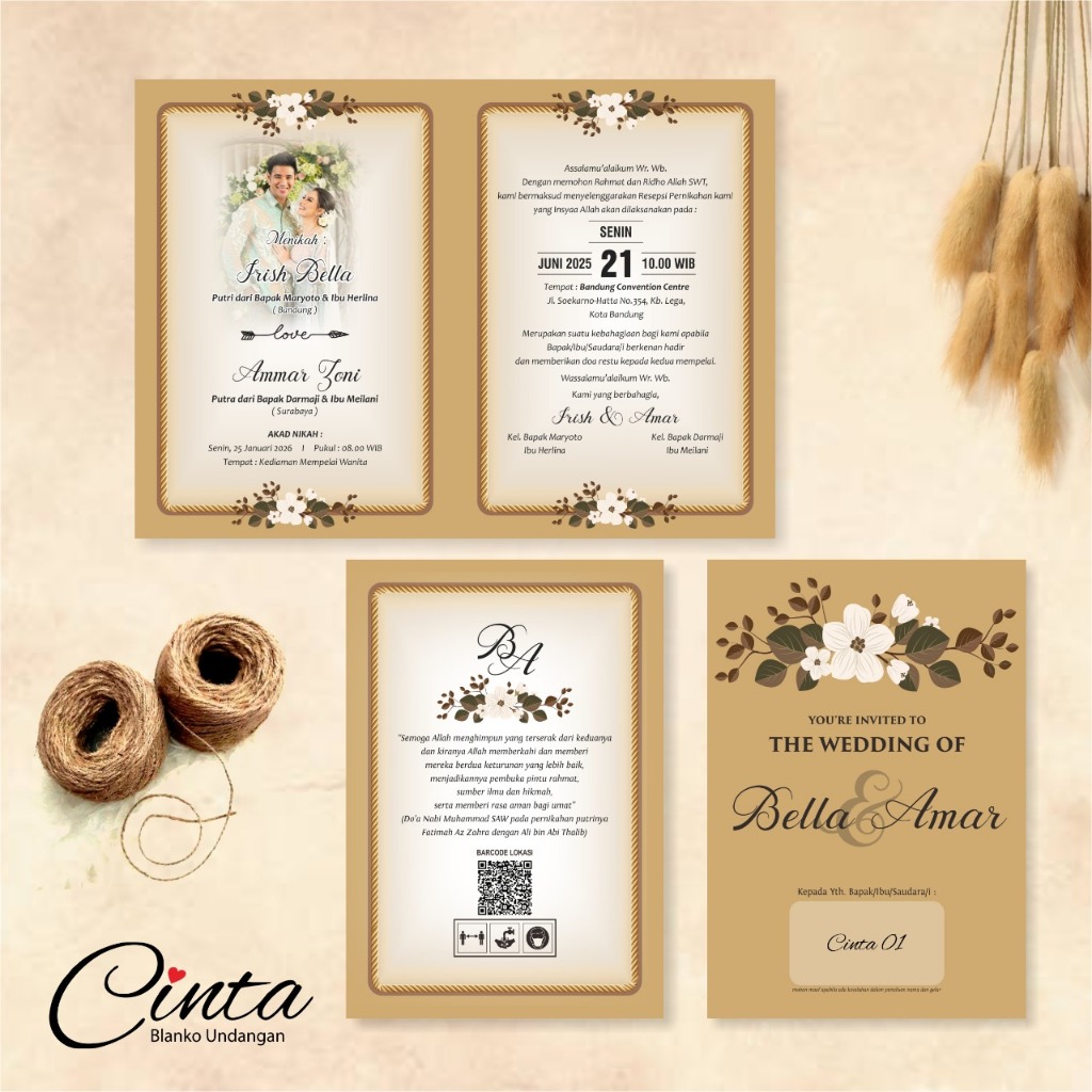 Blangko Undangan Cinta 01 | Blangko Undangan | Undangan Murah | Kertas Undangan Kosong Murah