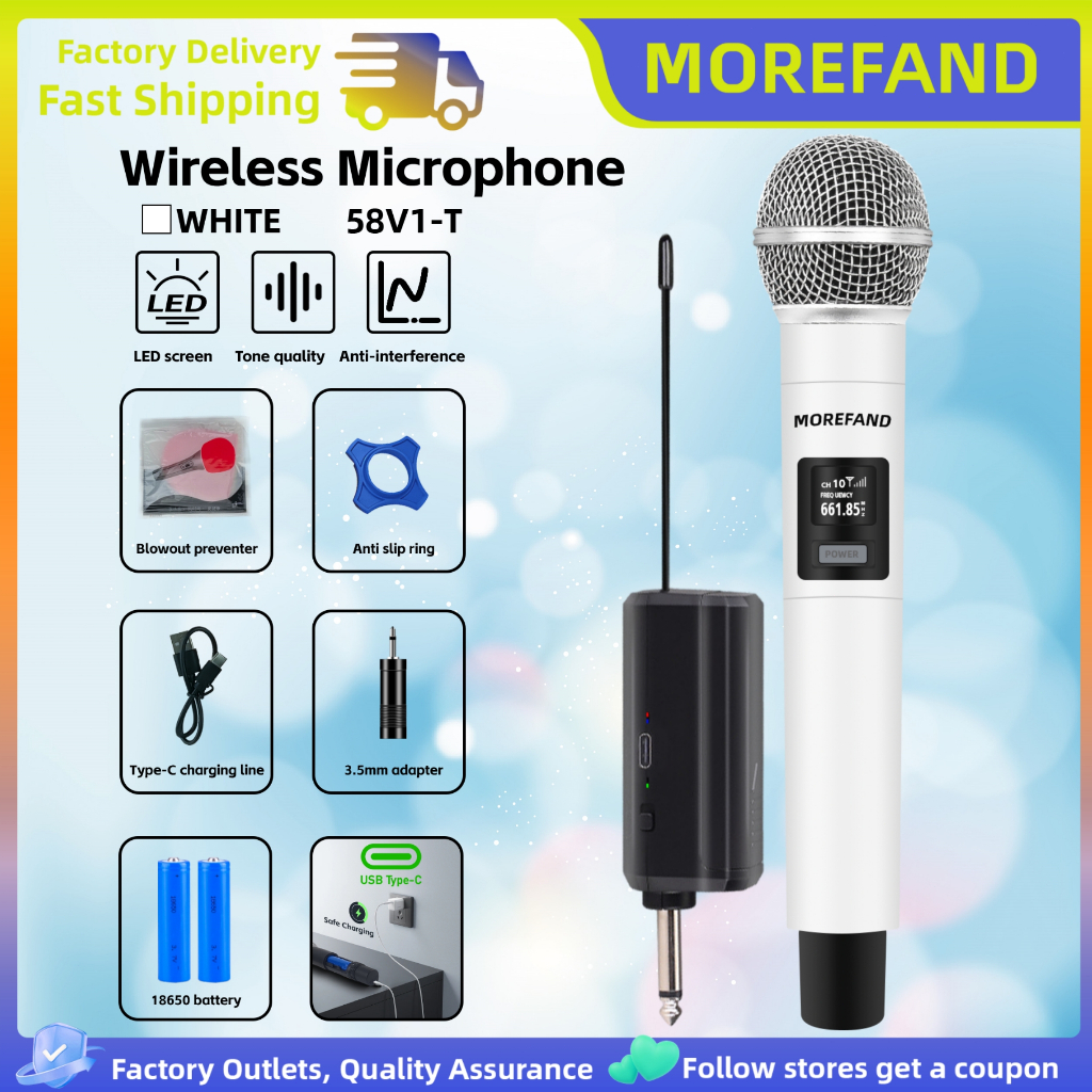 Mikrofon Mic Wireless Karaoke Type-C Mikrofon  microphone karaoke mikrofon mic wireless UHF Mikrofon